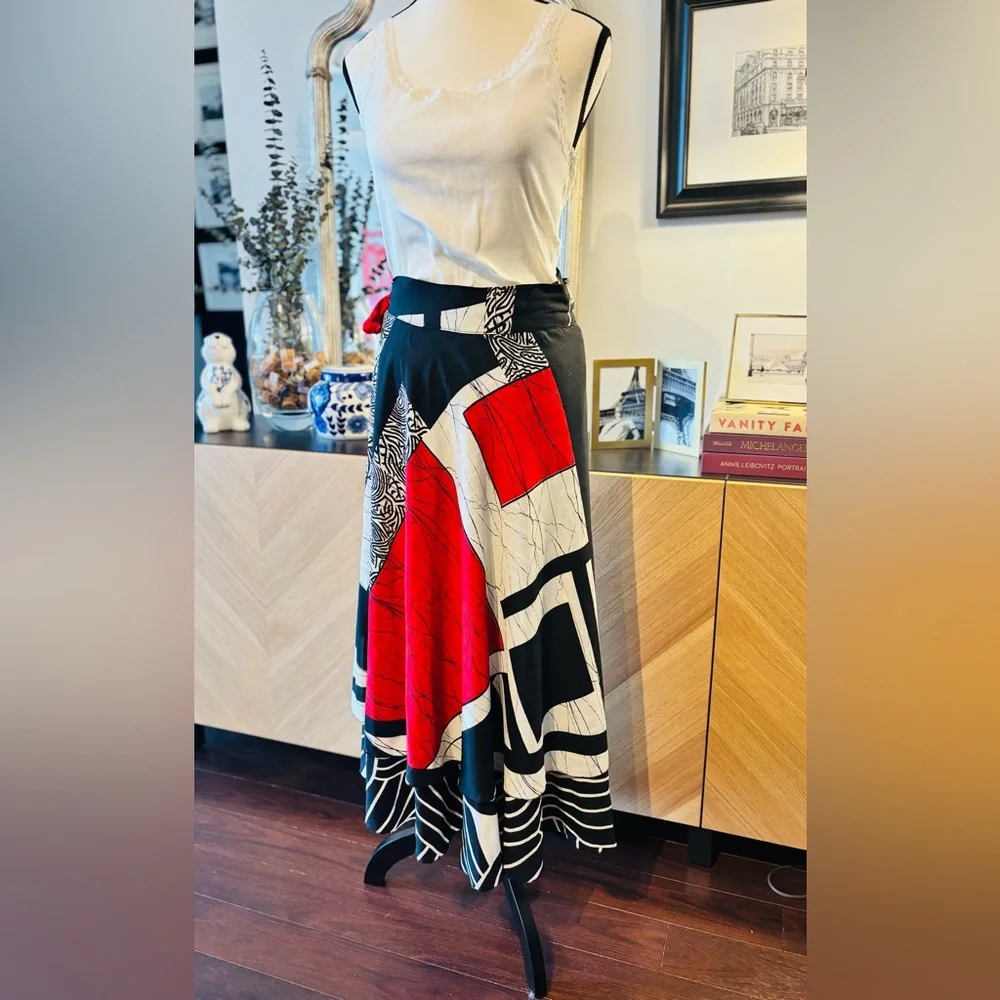 Reversible Maxi Wrap Skirt O/S - Picture 6 of 14